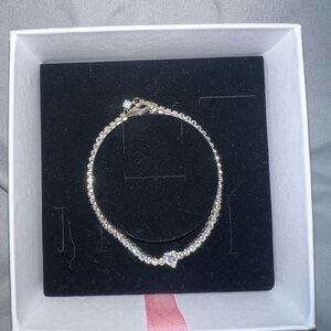 Pandora Silver Bracelet with Clear Stones